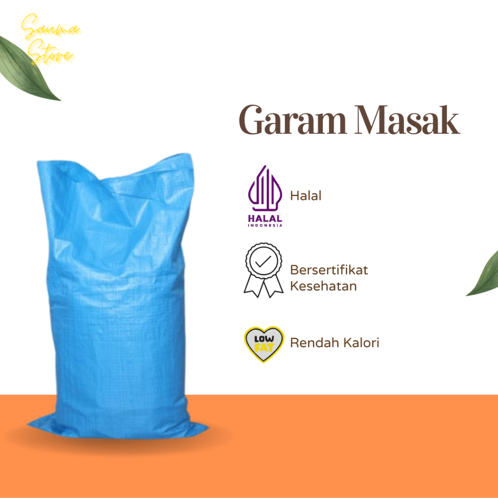 

Garam halus beryodium 1 sak 50kg garam dapur garam konsumsi garam masak murah