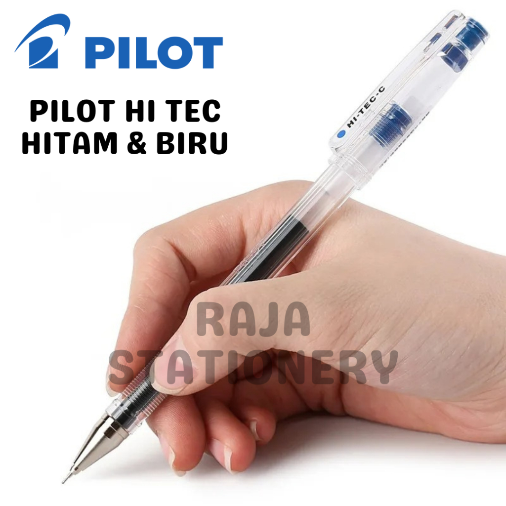 

Pilot HiTec Pen 0.3 0.4 Black Blue / Pulpen Hi-Tec Hitam Biru HiTech