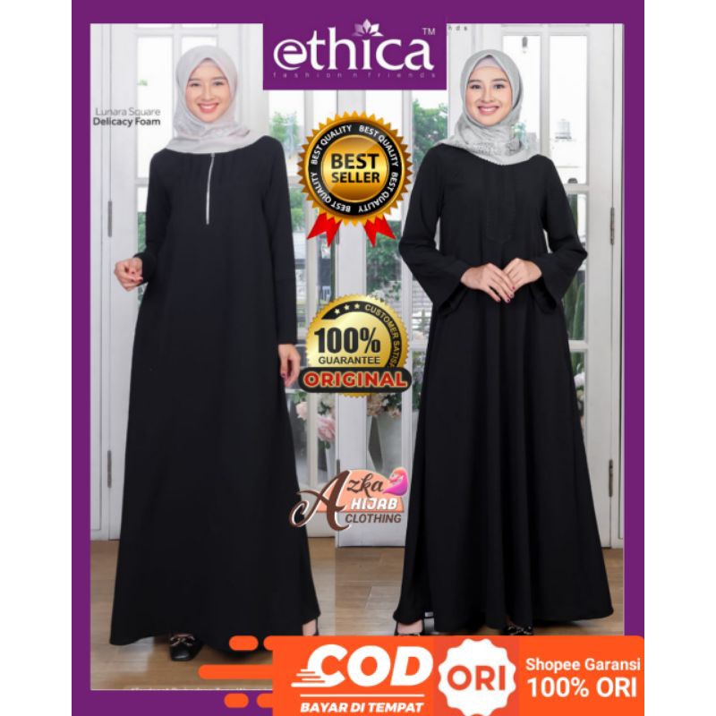 GAMIS ETHICA ISHAMI 03 ISHAMI 04 ORIGINAL  / BAJU GAMIS ETHICA TERBARU 2023 / GAMIS HITAM WANITA REM