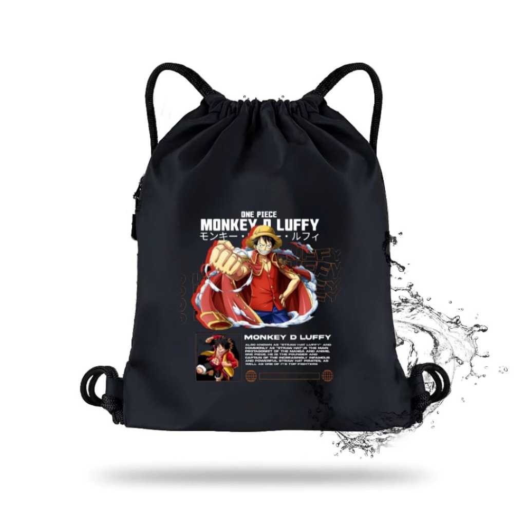 Tas Serut Multifungsi Stay Positive String bag Anti Air Tas Olahraga Pria Wanita Bahan Kanvas