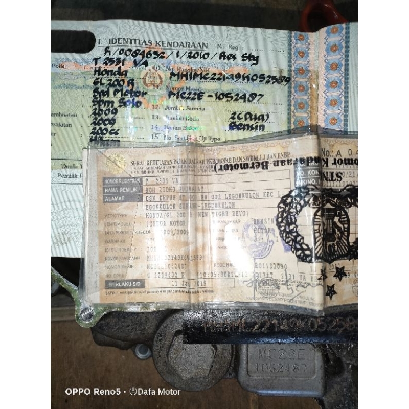 dokumen tiger revo plat T th 2009