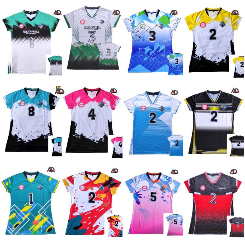 Jersey Volly wanita full printing depan belakang jersey voli wanita full printing atasan voli cewe