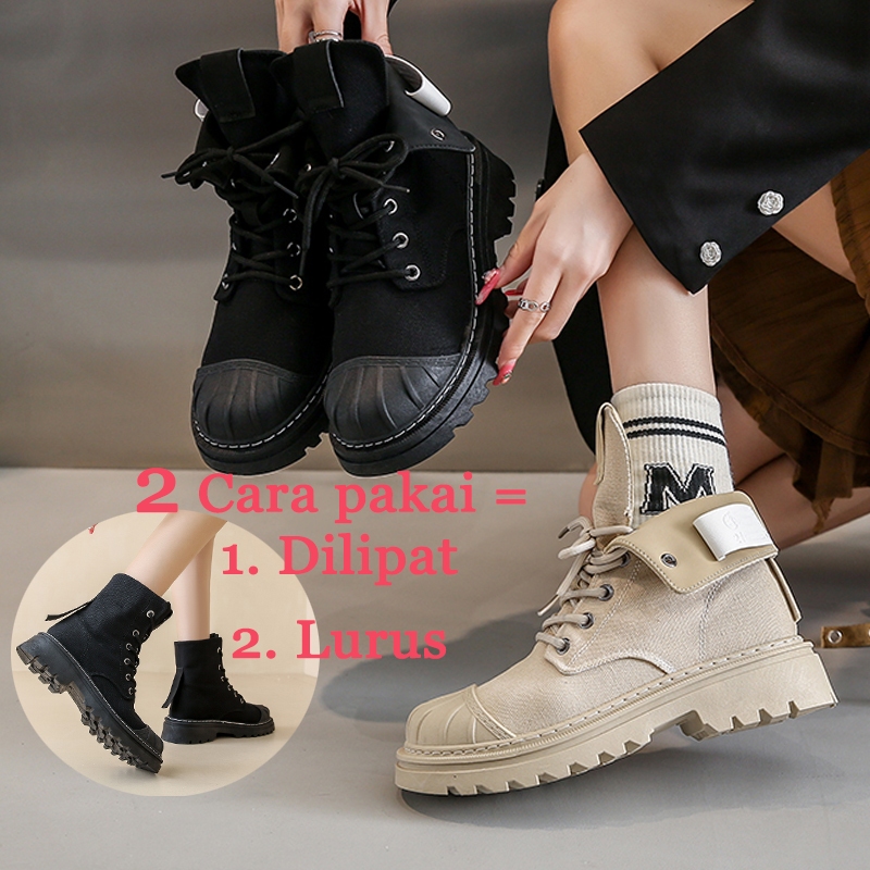 Martin Boots SEPATU BOOTS WANITA SEPATU BOOTS KOREAN STYLE MARTIN BOOTS Premium Quality【BISA COD】