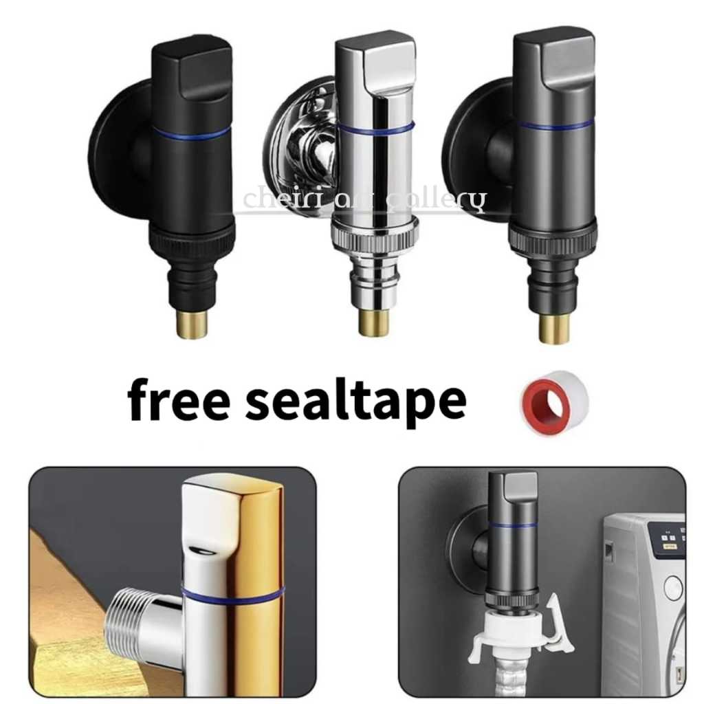 Kran mesin cuci otomatis stainless/keran air mesin cuci mini stainless 304 anti karat anti lepas