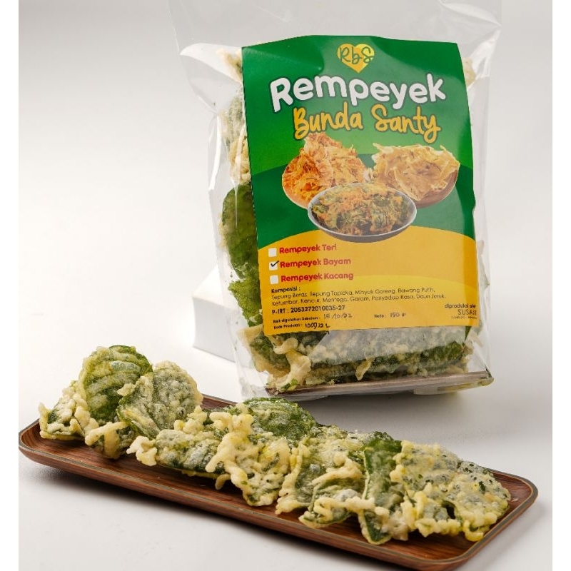 

peyek keripik bayam renyah gurih 145 gram