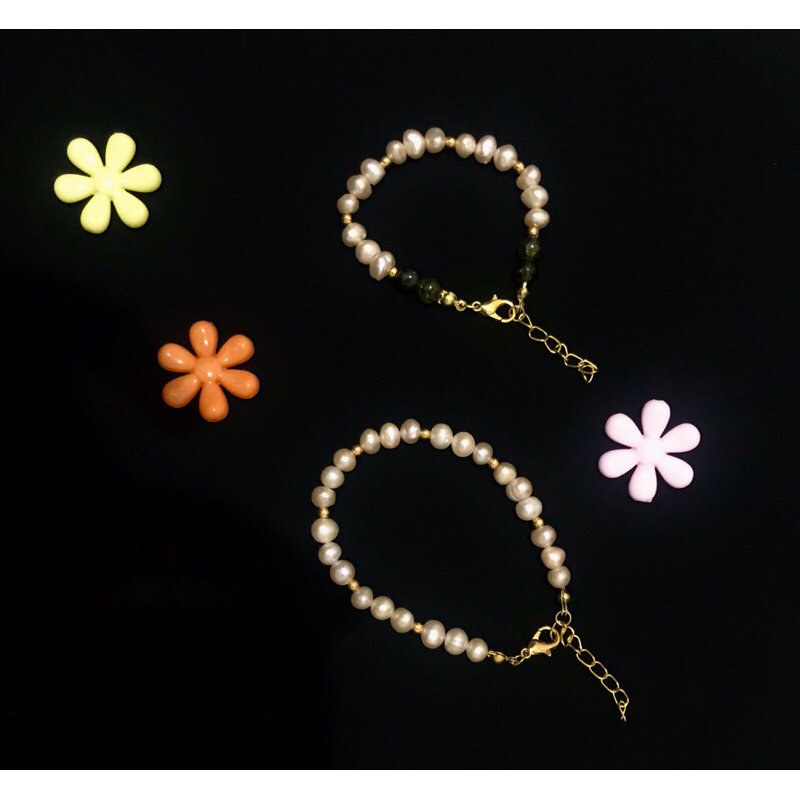 Gelang mutiara air tawar ibu dan anak kualitas grade A anti karat