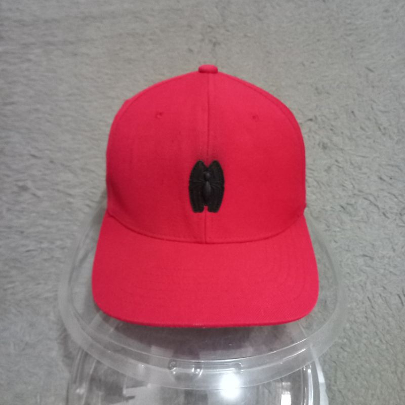Topi spiderman logo karet original marvel colab cap10 foto sendiri