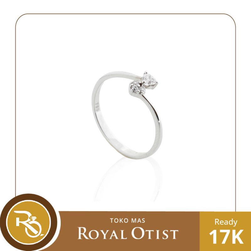 Cincin Emas Putih Love Forever 17 K