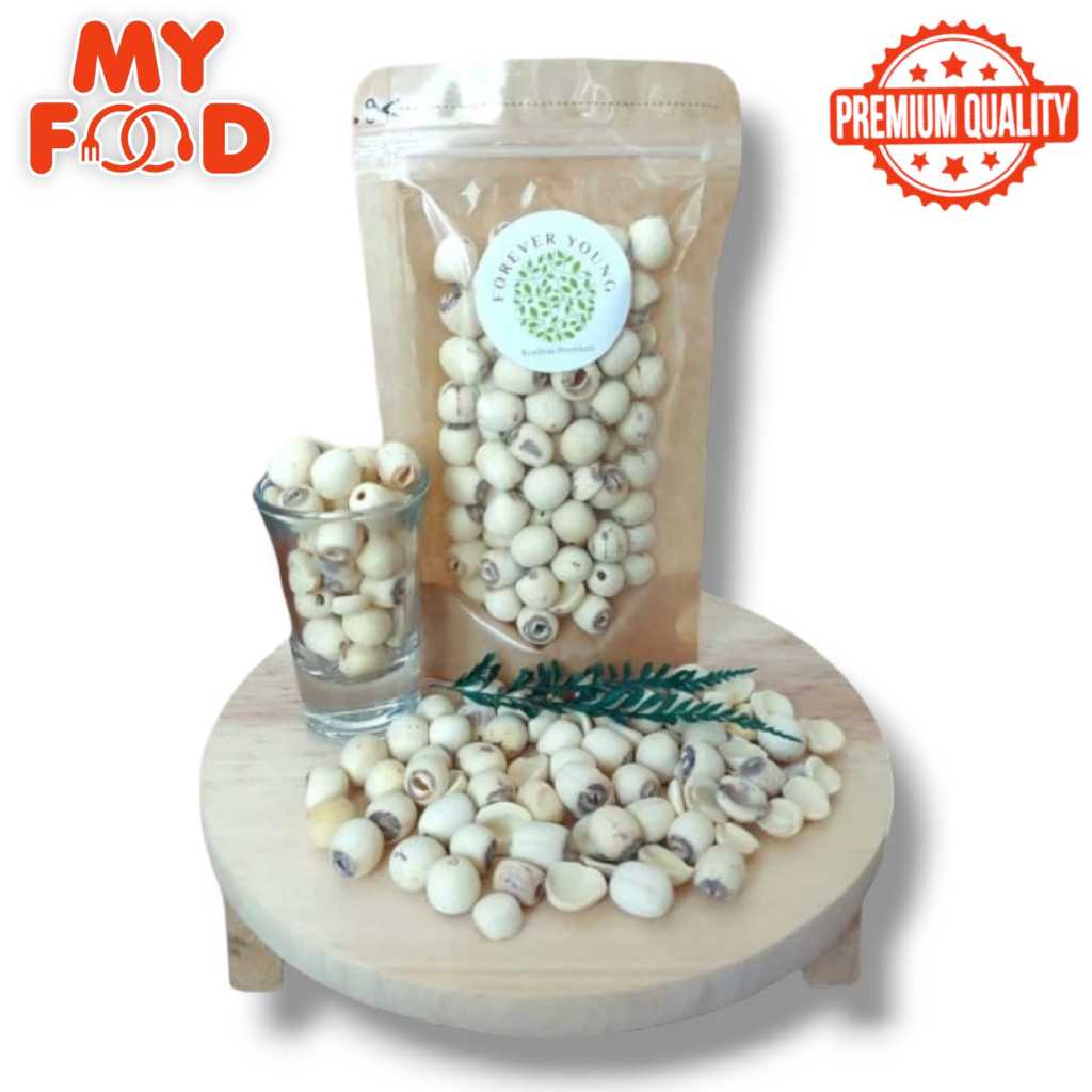 

[Myfoodofficial] - Superfood Herbal Biji Teratai Kering White Lotus Seed Lian Zi Kualitas Premium