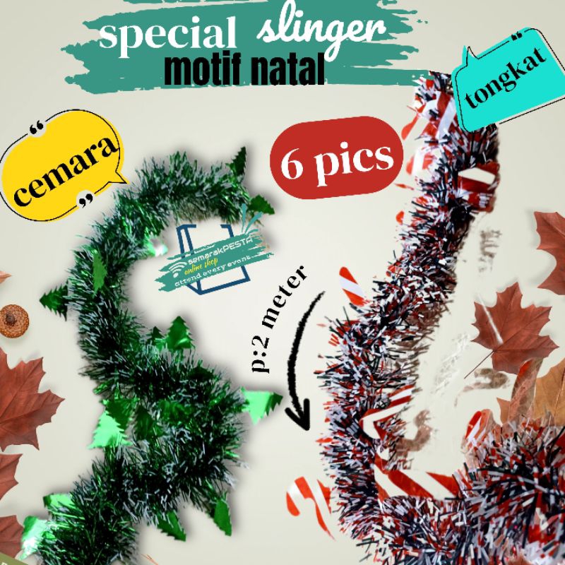 (6pics)slinger spesial motif natal, slinger natal, slinger merry christmas, slinger motif, slinger p