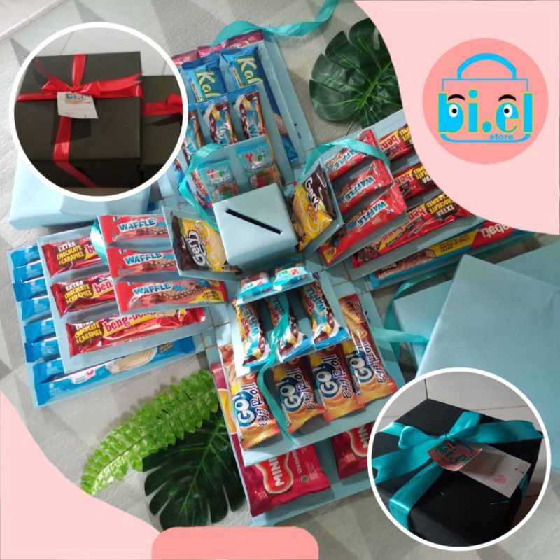 

4Layer || Eksplosion box / Box hadiah ulang tahun /Gift box birthday Hadiah anniversary murah
