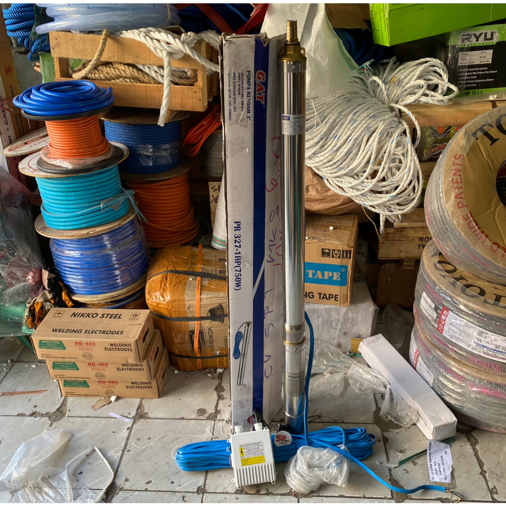 POMPA CELUP BAMBU SATELIT SIBEL 1HP 3 INCH + 60M KABEL GAT PR327