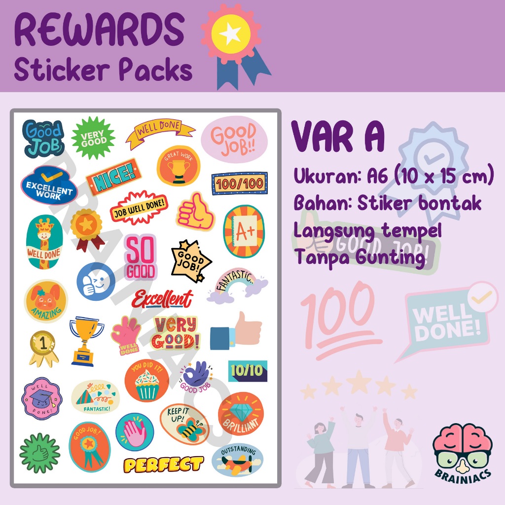 

ST-006, Sticker Stiker Rewards Apresiasi Anak