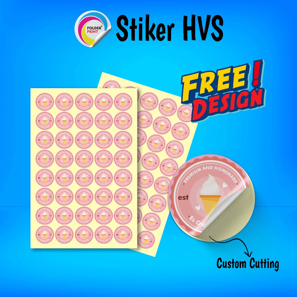 

Cetak Stiker Hvs Cutting Kiss Cut Design