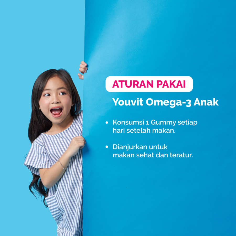 Youvit Omega 3 Anak 2 Sachet (14 Hari) untuk Otak, Mata Anak (Vitamin Otak Anak)