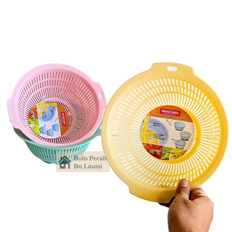 Saringan Sayur Mie MINOWA / Tirisan Buah Sayu / MINOWA Baskom Saringan Sayur