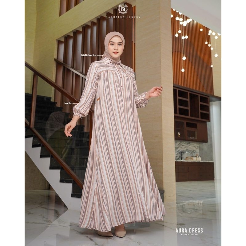 AURA DRESS 🆕 COD 🆕 TERBARU  GAMIS SALUR BY NADHEERA LUXURY