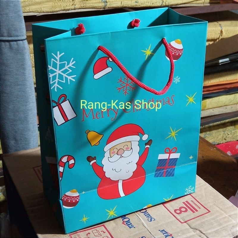 Paperbag Christmas Natal 20x25 Laminating Eceran