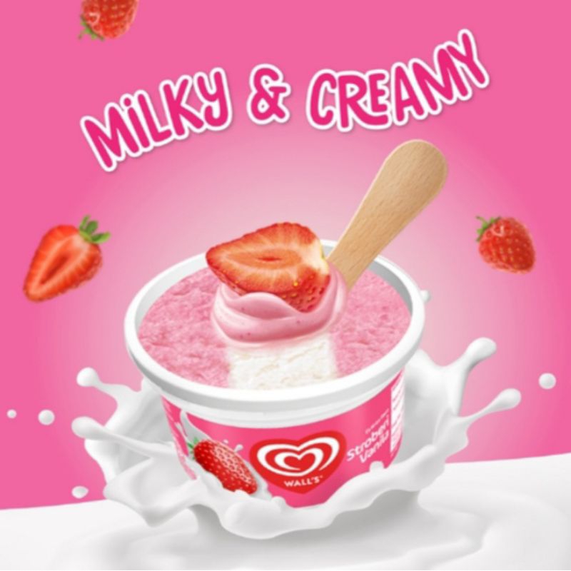 

Wall's Strawberry Vanilla Ice Cream 90ml