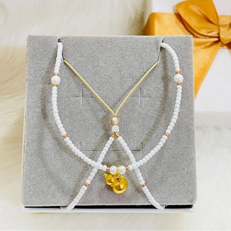 KALUNG TALI SERUT MANIK CEKO LIONTIN CHARM LABU(FULU) EMAS ASLI (9999%)