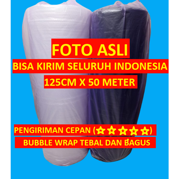 

Bubble Wrap 125 Cm x 50 Meter yogyakarta Jawa tengah Murah 2kg