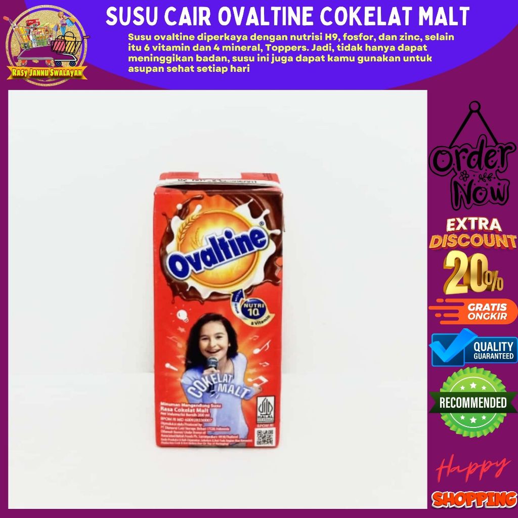 

OVALTINE UHT Choco Malt 200ml, Susu UHT Rasa Cokelat