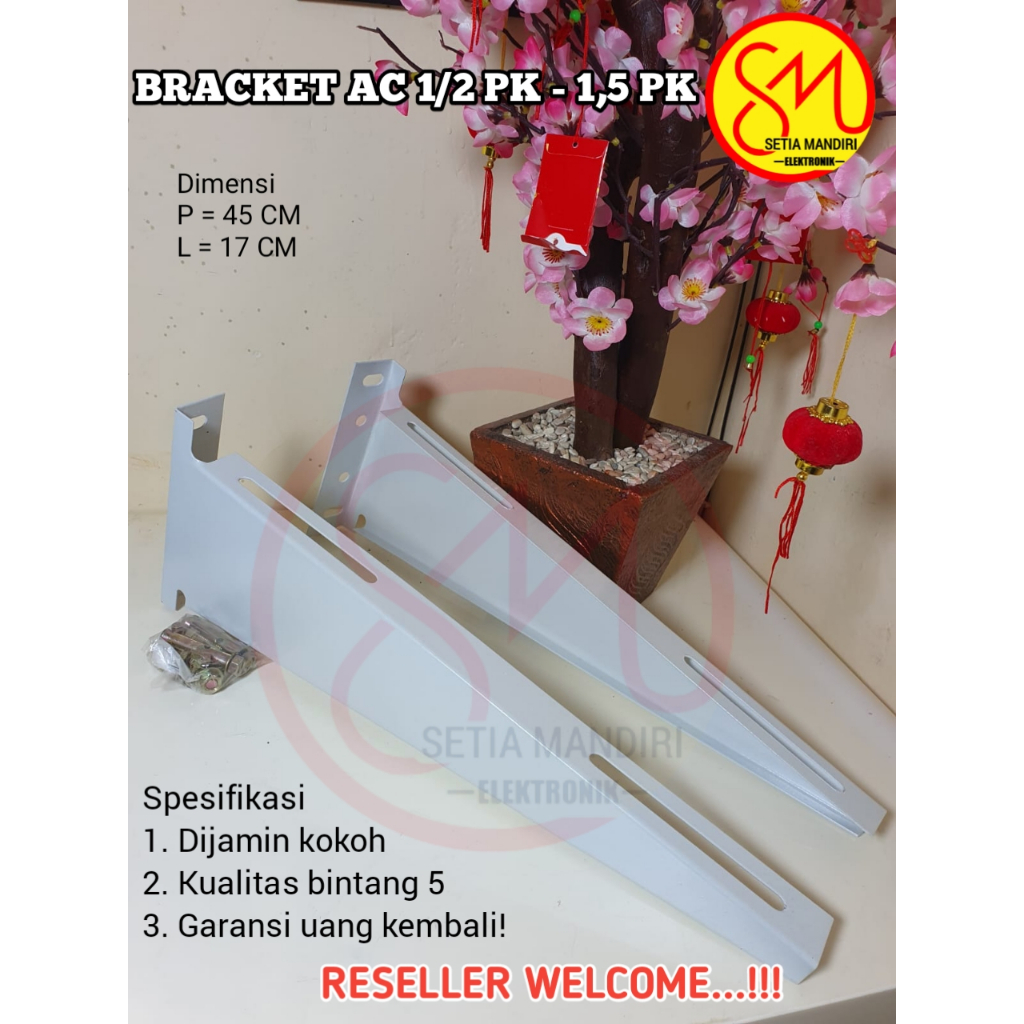 BRACKET AC 1/2PK - 1,5 PK TEBAL , PANJANG KOKOH