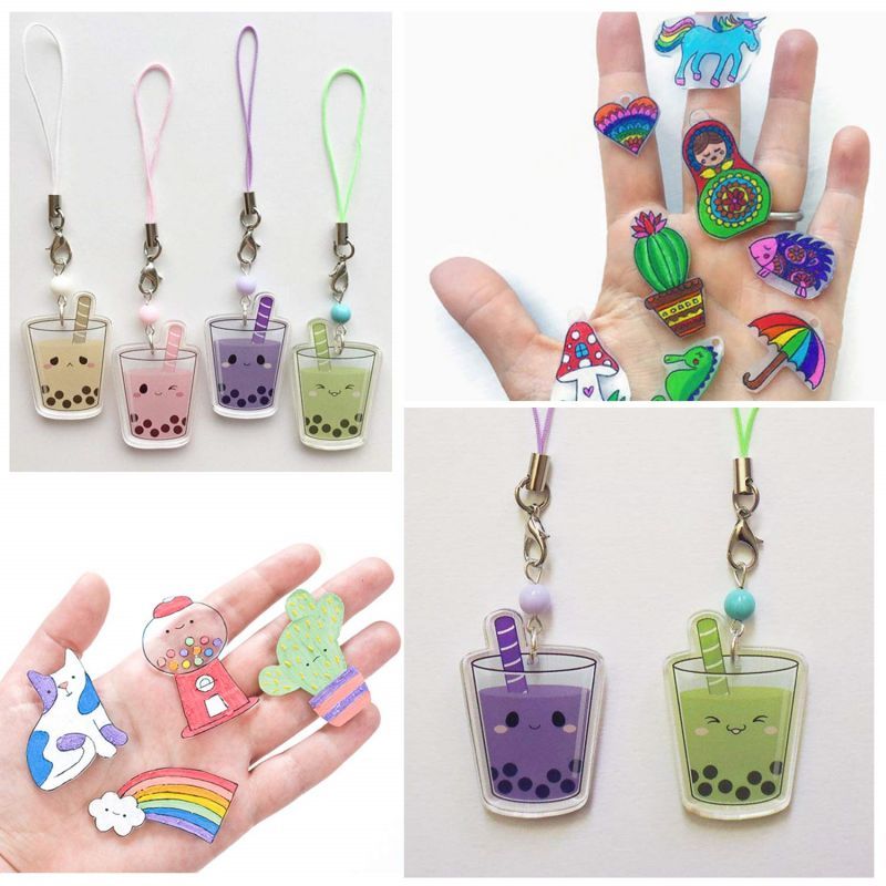 

Promo Diy Shrinky Dink Plastic Shrink Dink Craft 10pcs Blank Shrinky Art Film Paper
