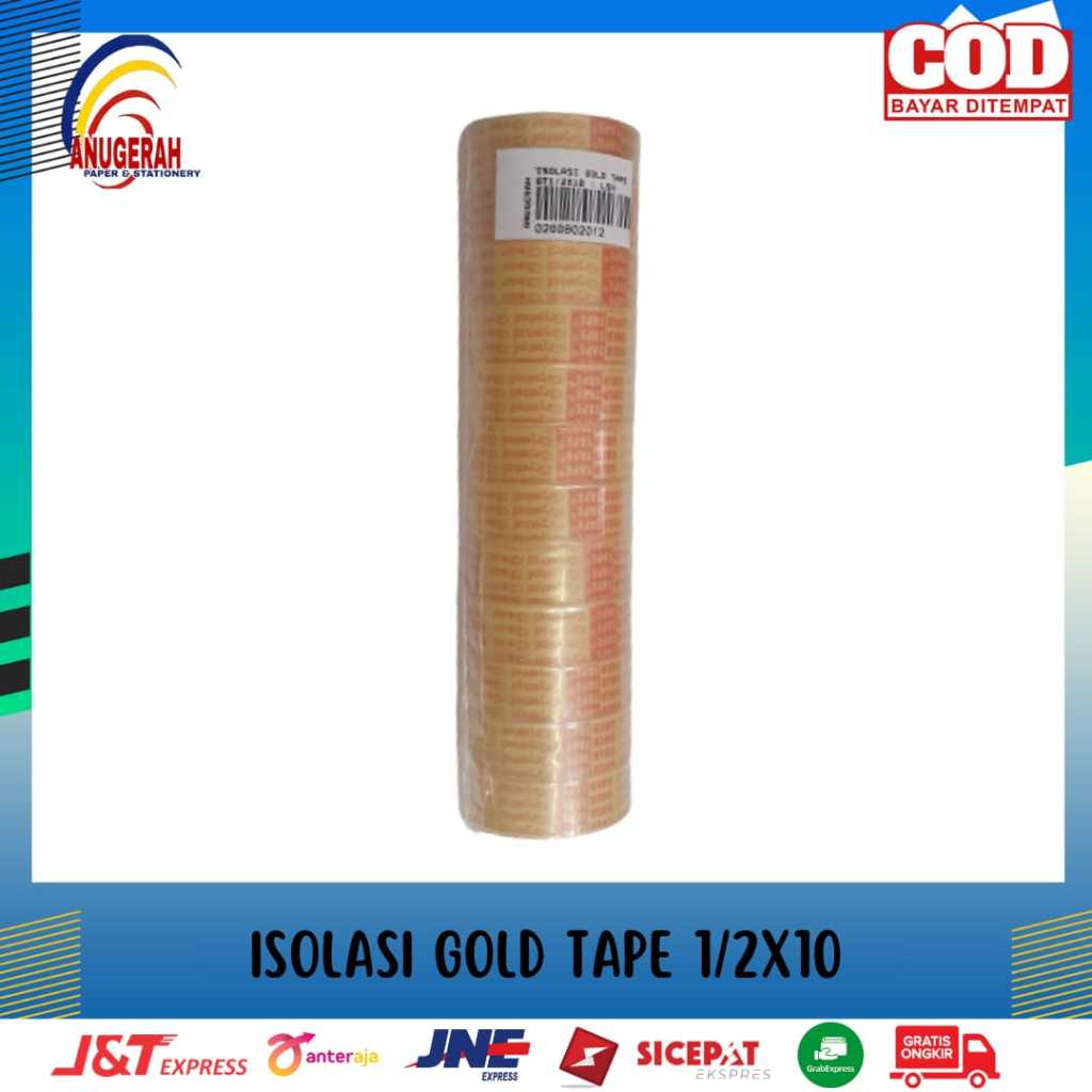 

ISOLASI GOLD TAPE 1/2X10 (SLOP)