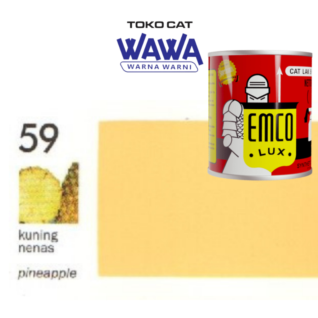 Emco Lux cat kayu dan besi sintetis KUNING NANAS 1kg
