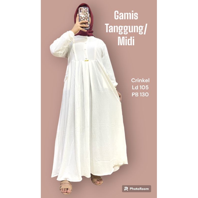 Gamis putih/midi putih