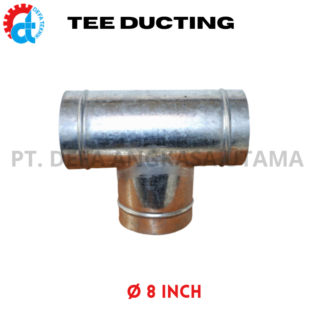 Sambungan Tee Ducting 8 inch/ Tee Ducting uk 8" x 8" x 8"
