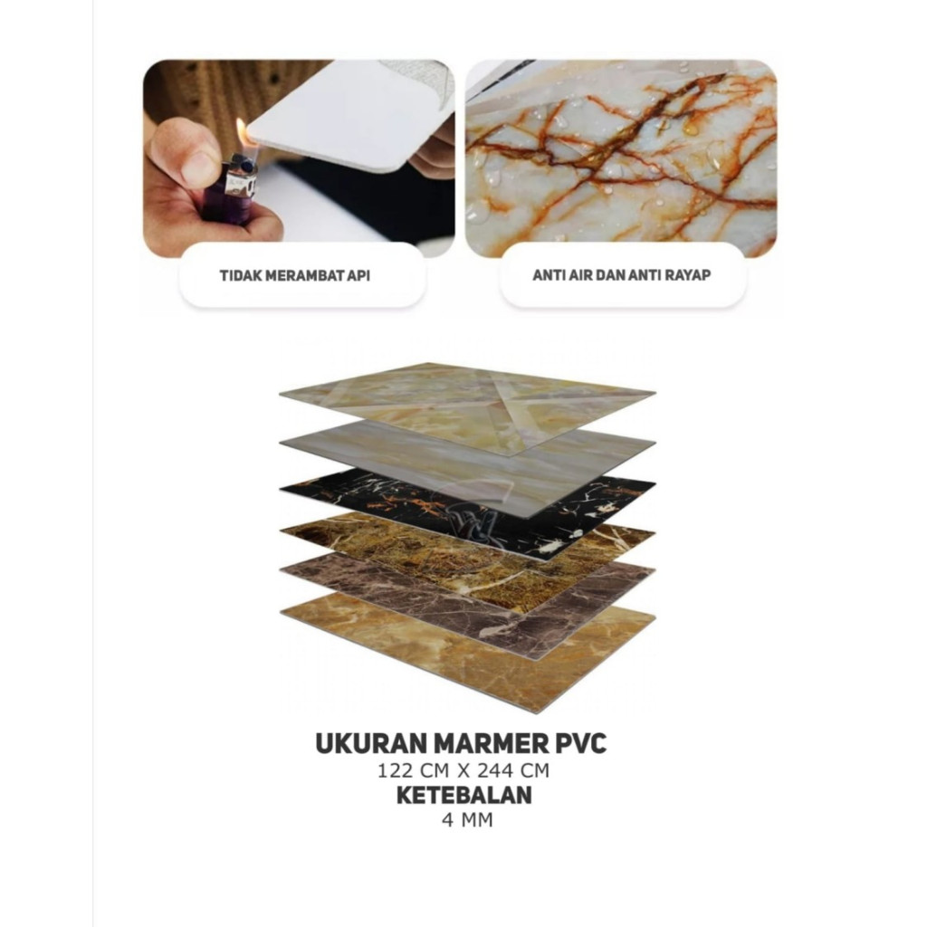 Panel PVC Marmer Motif Granite / Marble