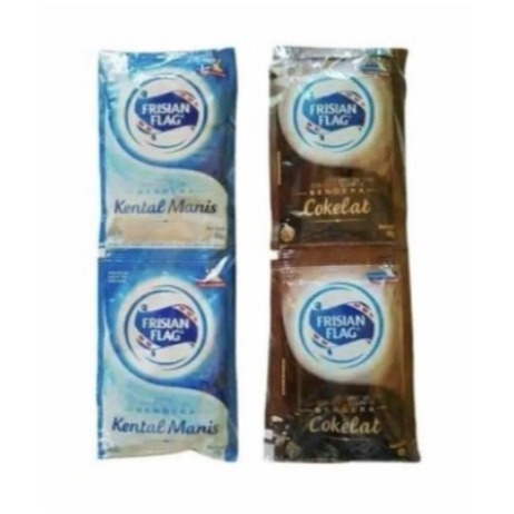 

Susu Frisian Flag Bendera Kental Manis Coklat (12 Sachet) / Putih