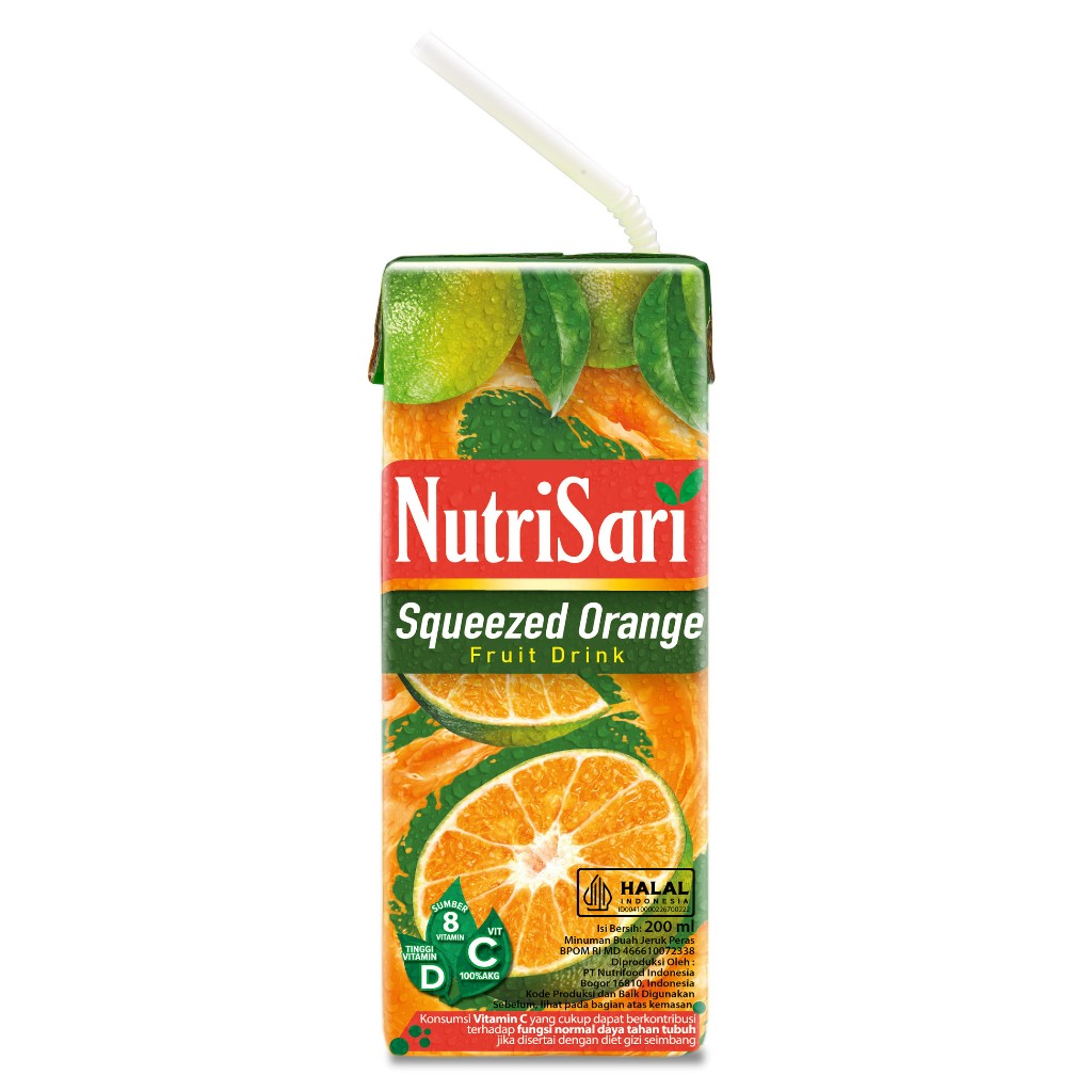 

Nutrisari Minuman Jeruk Squeezed Orange 200 ml