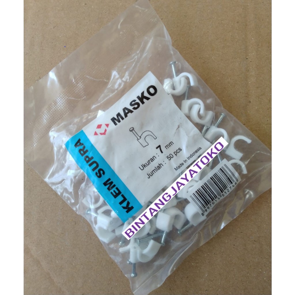 paku klem kabel antena tv no 7 asli beton