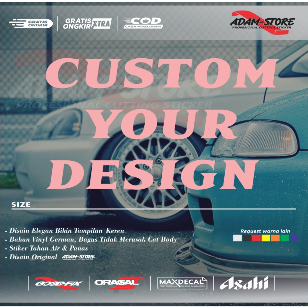 Custom Sticker / Custom Stiker Motor / Custom Stiker Mobil / Custom Stiker