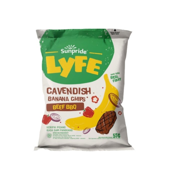 

Sunpride Keripik Pisang Lyfe Banana Chips 55 gram