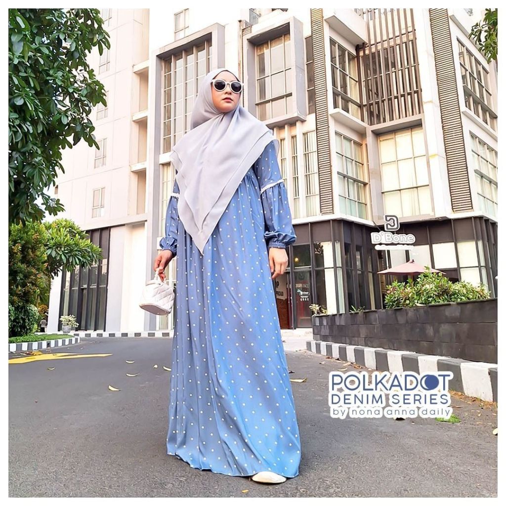 POLKA DRESS BY NONA ANNA/GAMIS RAYON/RAYON MOTIF