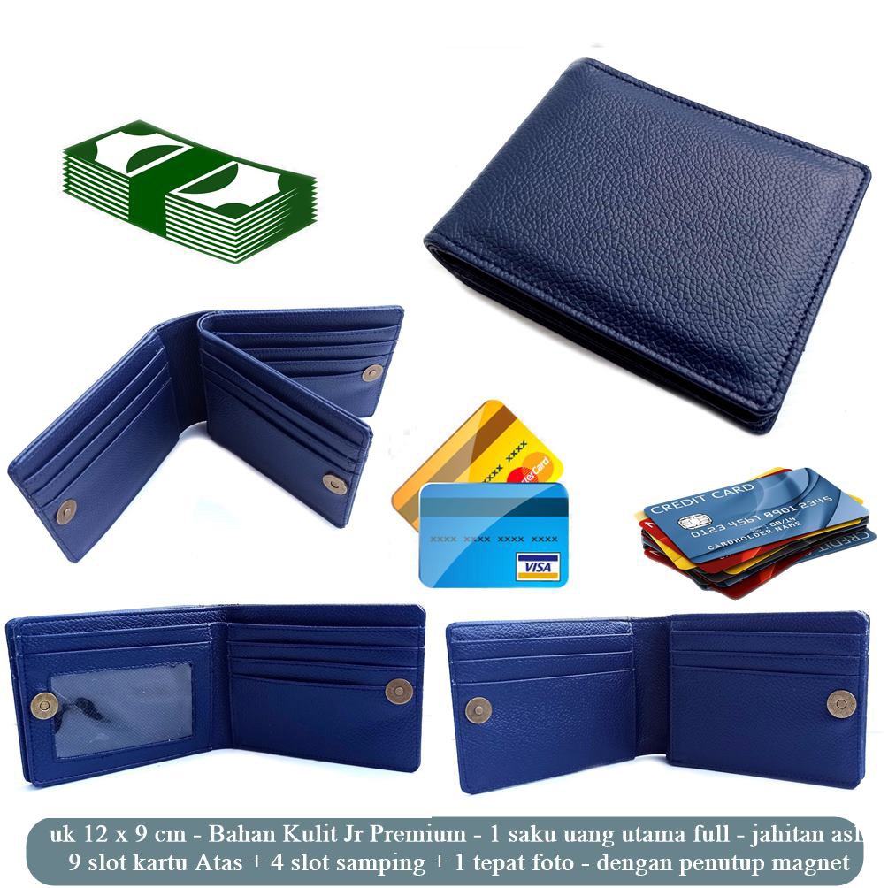 Dompet Saku Pria Kulit Jr Short Kartu Eterna Magnet