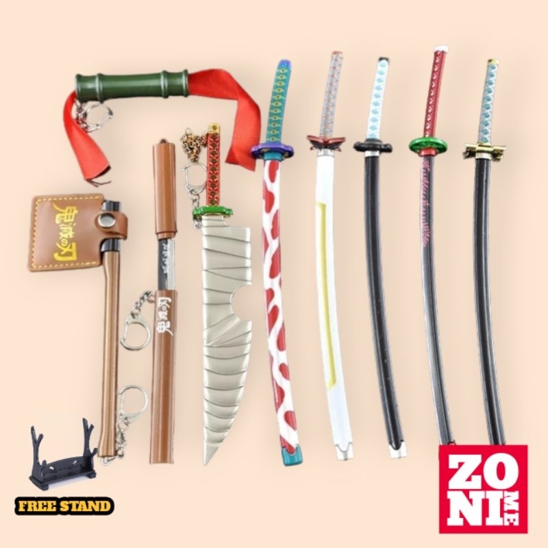 ZONIME Miniatur Nichirin 26cm Demon Slayer Anime Kimetsu no Yaiba Tanjiro Inosuke Kyojuro Shinobu Ze