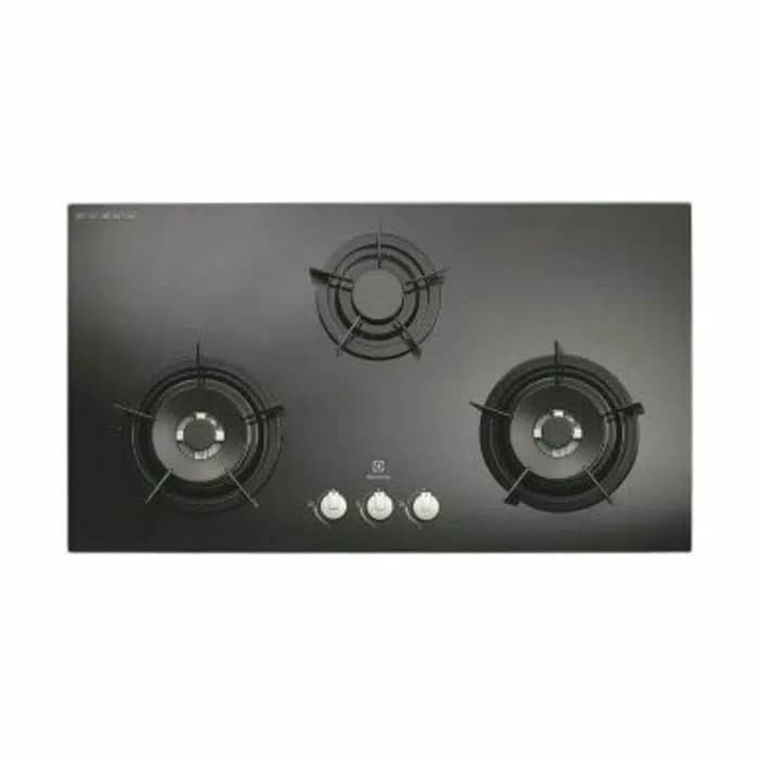 Kompor Gas Electrolux EGG7637EK Hitam 2 Burner Semi-Rapid 750x500mm