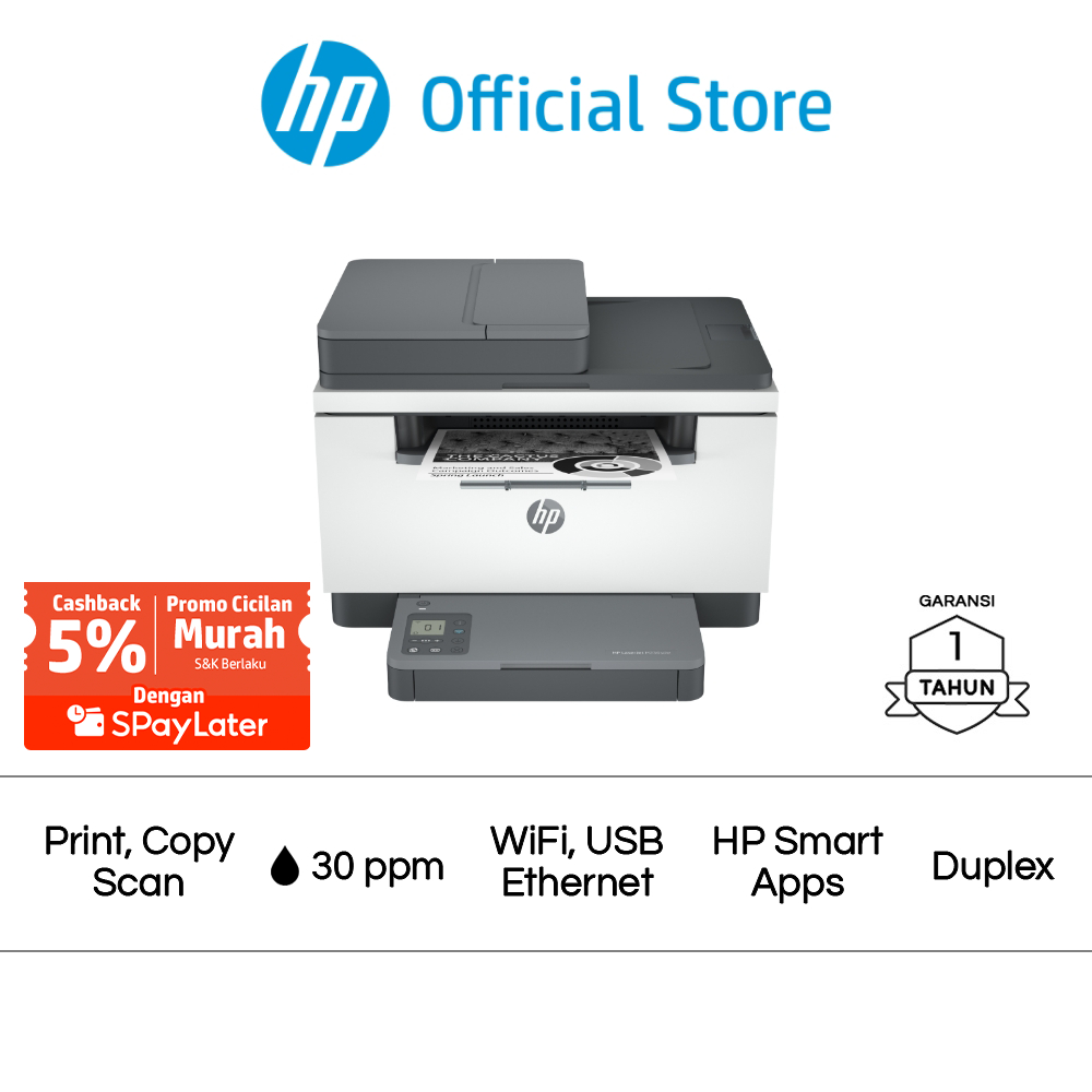 Cicilan Murah SPL - Printer HP LaserJet MFP M236sdw ( Print Copy Scan ) Wireless Bluetooth USB Garan