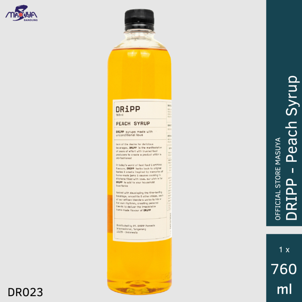 

DRiPP Peach Syrup 760ml Sirup Rasa Buah Peach