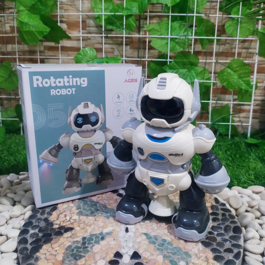 MAINAN ROBOT ROTATING LED NYALA BUNYI - MAINAN ROBOT JOGET