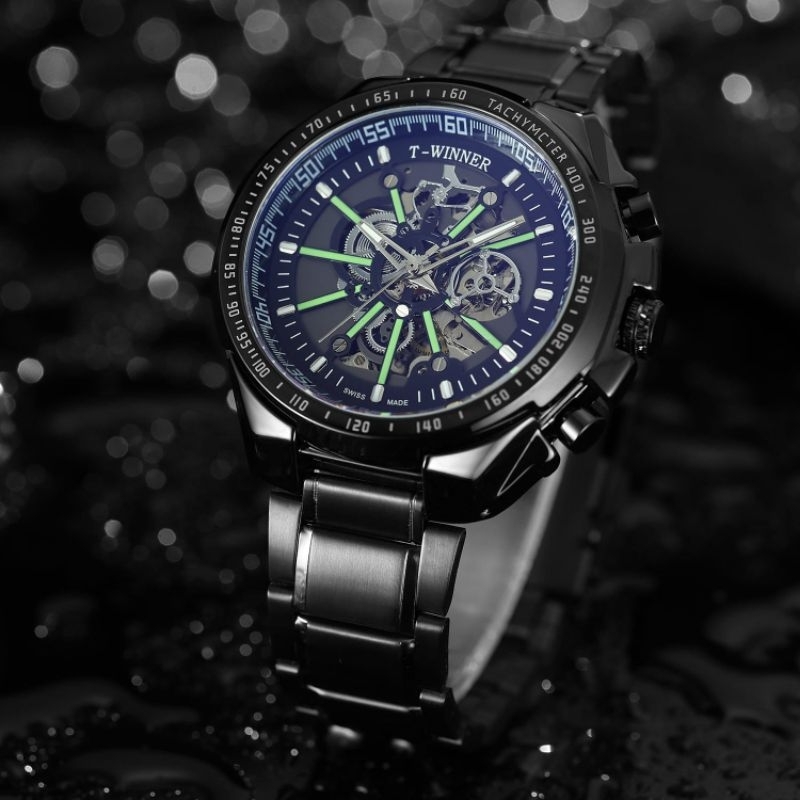 ( AUTOMATIC ) JAM TANGAN PRIA T-WINNER RANTAI COWOK AUTOMATIC TYPE TW8194 100%ORIGINAL