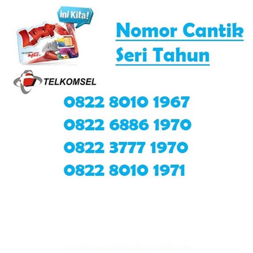 Kartu Perdana Nomor cantik  LOOP Telkomsel 4G LTE seri tahun 1967 1970 1971