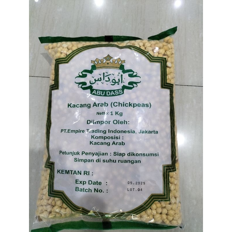 

kacang arab chickpeas abu dass 1kg