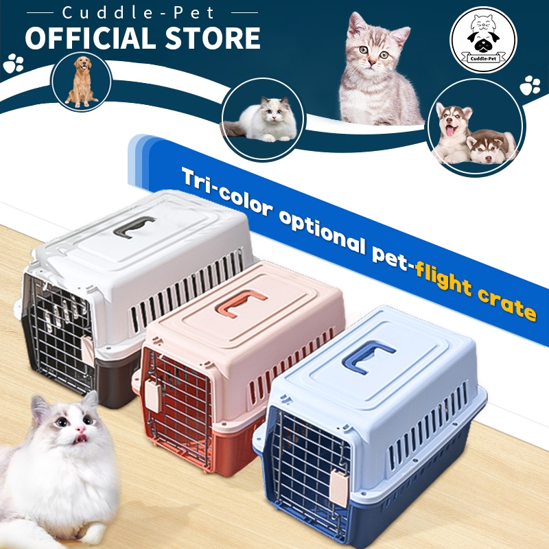 New Kandang Kucing Pet Cargo Tas Travel Hewan Pet Carrier Voyager  Kucing Anjing Kennel Box Kelinci Musang