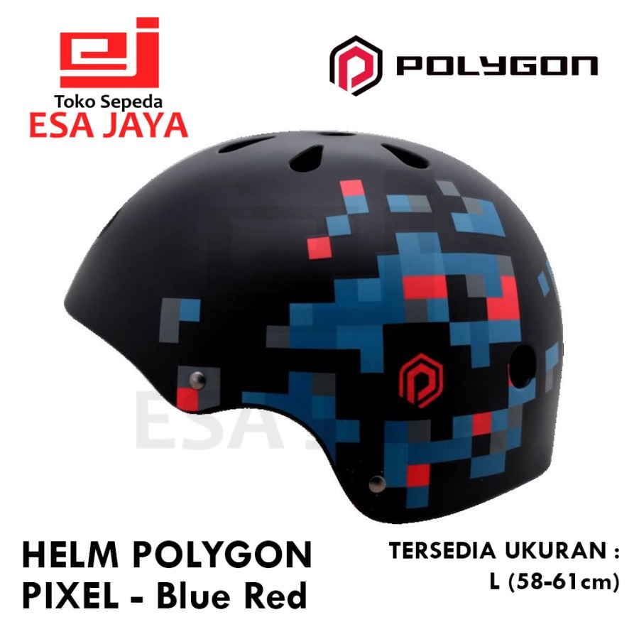 Helm POLYGON PIXEL - Helm Batok Dewasa Sepeda BMX Urban